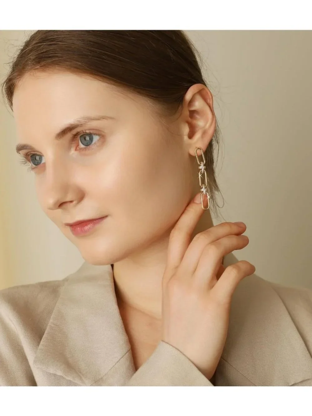 14K Gold & Silver Plated Paperclip Chain Earrings - Dangle, Hoop, Huggie Styles